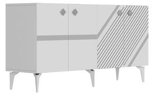 Konzolový stolek Tabivo (bílá + stříbrná). 1093498