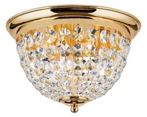 Orion DLU 1840/35-Křišťálové str. svítidlo PLAFOND 3xE27/40W/230V pr.35 cm zlatá
