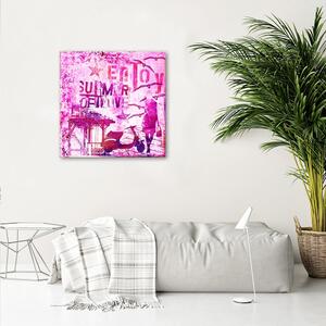 Obraz na plátně Růžové prázdninové nápisy - Andrea Haase Rozměry: 30 x 30 cm