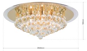 Orion DLU 2378/6/50-Křišťálové str. svítidlo GLORIA 6xG9/40W/230V pr.50 cm zlatá