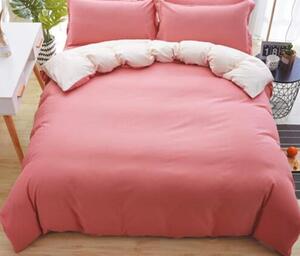 Sendia 3-dílné povlečení oboustranné růžová krémová 140x200 na jednu postel