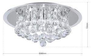 Orion DLU 2378/4/38-Křišťálové str. svítidlo GLORIA 4xG9/40W/230V pr.38 cm chrom