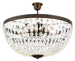 Orion DL 7-542/6-Křišť. lustr na tyči ARILA 6xE27/60W/230V pr.60 cm hnědá/patina