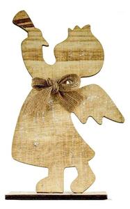 DECOLED Vánoční dřevěný anděl, 10x20 cm