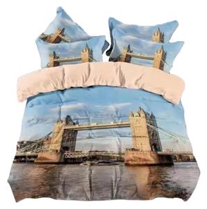 Bavlissimo 3-dílné povlečení Tower Bridge 3 D 140x200 na jednu postel