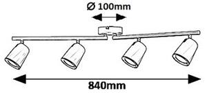 Rabalux 5048 - LED Bodové svítidlo SOLANGE 4xLED/6W/230V