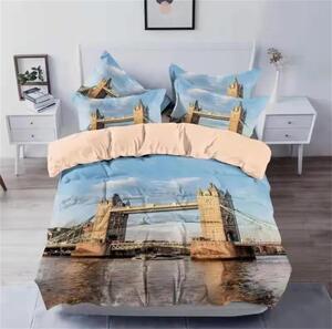 Bavlissimo 3-dílné povlečení Tower Bridge 3 D 140x200 na jednu postel