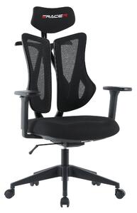 Herní ergonomická židle ERACER H3246 — síť / látka, černá