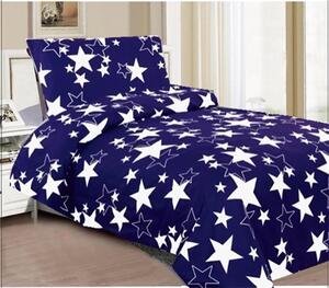 Bavlissimo 2-dílné povlečení hvězdy modrá 140x200 na jednu postel