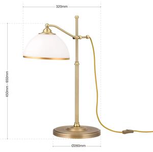 Orion LA 4-1213/1 - Stolní lampa OLD LAMP 1xE27/40W/230V bílá/mosaz
