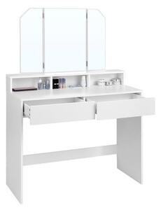 VASAGLE Toaletní stolek se zrcadlem 100x40x142 cm bílý