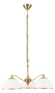 Orion LU 1838/3 - Lustr na řetězu OLD LAMP 3xE27/40W/230V bílá/mosaz