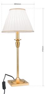 Orion LA 4-1049/1 - Stolní lampa FONSA 1xE27/60W/230V bílá/zlatá