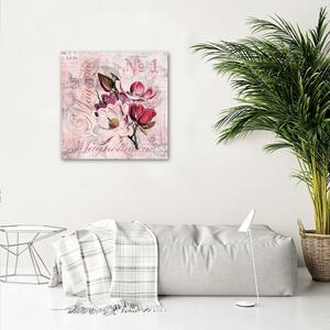 Obraz na plátně Magnólie na růžovém pozadí - Andrea Haase Rozměry: 30 x 30 cm