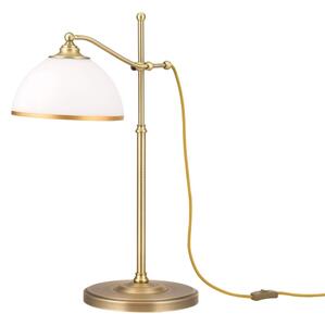Orion LA 4-1213/1 - Stolní lampa OLD LAMP 1xE27/40W/230V bílá/mosaz
