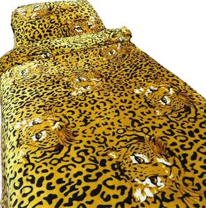Bavlissimo 2-dílné povlečení leopard mikroflanel 140x200 na jednu postel