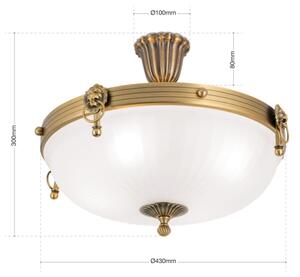 Orion DL 7-523/43 - Přisazený lustr ROCCA 4xE27/60W/230V pr. 43 cm bronz/bílá