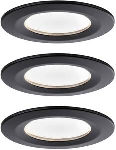Paulmann 94473 LED vestavné svítidlo, LED, 18 W, černá (matná), sada 3 ks