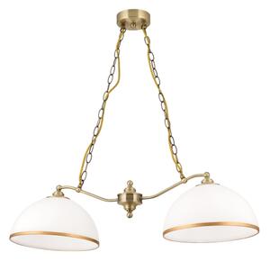 Orion HL 6-1810/2 - Lustr na řetězu OLD LAMP 2xE27/40W/230V bílá/mosaz