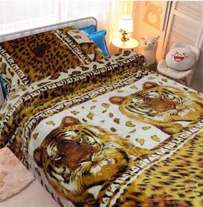 Bavlissimo 2-dílné povlečení tygr mikroplyš 140x200 na jednu postel