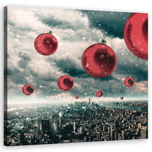 Obraz na plátně Déšť červených cetek - Zehem Chong Rozměry: 30 x 30 cm