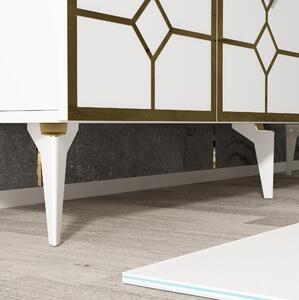 Konzolový stolek Pivuti (bílá + zlatá). 1093513