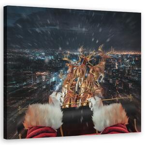 Obraz na plátně Santa na cestě - Zehem Chong Rozměry: 30 x 30 cm