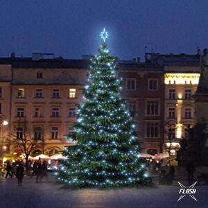 LED světelná sada na stromy vysoké 9-11 m, ledová bílá s Flash