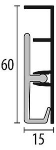 Soklový profil 60 mm (narážecí) | Küberit 935 Levé ukončení