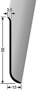 Soklový profil 58 mm (lepený) | Küberit 912 U Im. nerezu kart. F2G
