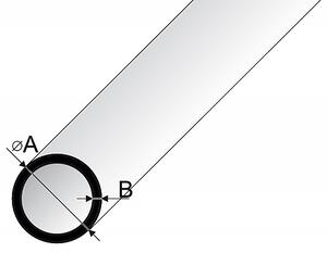 Trubkový profil Stříbro E01 tl. 1 mm