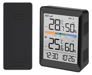 Solight TE45 - Meteostanice s budíkem 2xAAA černá