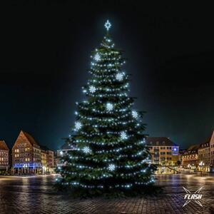 LED světelná sada na stromy vysoké 21-23m, ledová bílá s Flash, dekory DZX0EFD08