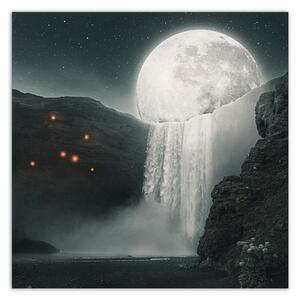 Obraz na plátně Měsíční vodopád - Zehem Chong Rozměry: 30 x 30 cm