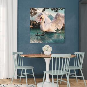 Obraz na plátně Velká labuť - Zehem Chong Rozměry: 30 x 30 cm