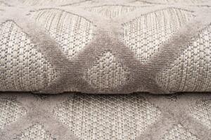 Makro Abra Kusový sisalový koberec PATIO ED14B Geometrický šedý Rozměr: 80x150 cm