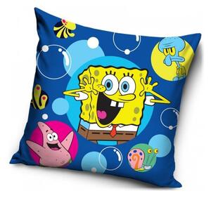 Polštář SpongeBob Happy - modrý - 40 x 40 cm