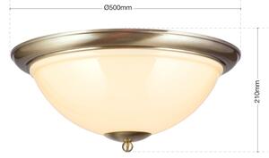 Orion DL 7-677/50-Stropní svítidlo AUSTRIAN OLD LAMP 3xE27/60W/230V bronz/béžová