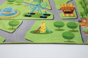 Makro Abra Kusový dětský koberec KIDS 2406602 Dětský Park zelený Rozměr: 80x150 cm