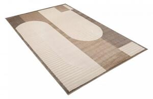 Makro Abra Kusový sisalový koberec PATIO NJ86B Geometrický krémový hnědý Rozměr: 80x150 cm