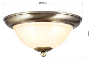 Orion DL 7-675/27-Stropní svítidlo AUSTRIAN OLD LAMP 2xE27/60W/230V bronz/béžová