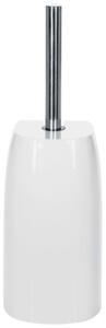 Spirella WC štětka PURE, s plastovou nádobou, bílá, chrom