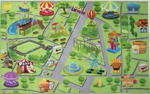Makro Abra Kusový dětský koberec KIDS 2406602 Dětský Park zelený Rozměr: 80x150 cm