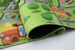 Makro Abra Kusový dětský koberec KIDS 2406602 Dětský Park zelený Rozměr: 80x150 cm