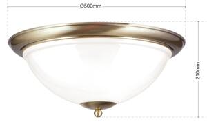 Orion DL 7-677/50 - Stropní svítidlo AUSTRIAN OLD LAMP 3xE27/60W/230V bronz/bílá