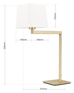Orion LA 4-1209/1 - Stolní lampa CARLTON 1xE27/40W/230V bílá/zlatá