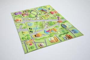 Makro Abra Kusový dětský koberec KIDS 2406602 Dětský Park zelený Rozměr: 80x150 cm