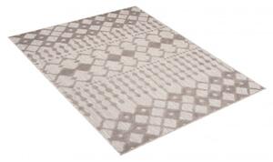 Makro Abra Kusový sisalový koberec PATIO EC76B Geometrický šedý Rozměr: 80x150 cm
