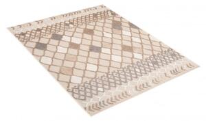 Makro Abra Kusový sisalový koberec PATIO EC79D Geometrický krémový Rozměr: 80x150 cm