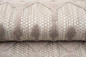 Makro Abra Kusový sisalový koberec PATIO EC76B Geometrický šedý Rozměr: 80x150 cm